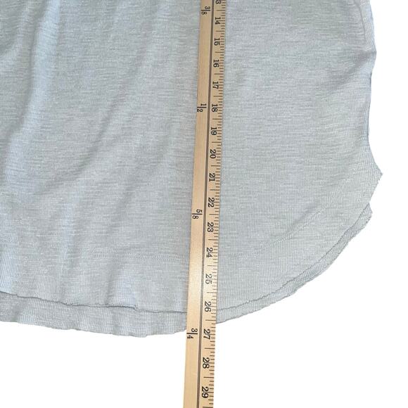 Pilcro Anthropologie Ruffled Raglan Thermal Top Cool Grey Oversized XL - Picture 14 of 14